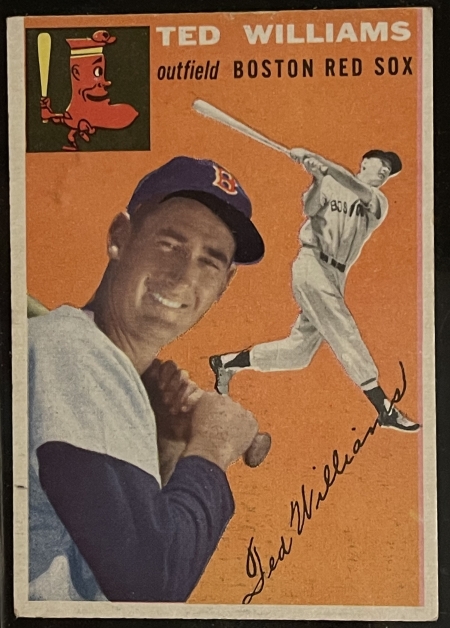 New Store Items 1954 TOPPS  #1 TED WILLIAMS, FRESH WITH NICE CORNERS/COLOR-BECKETT $1000+