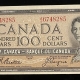 New Store Items CANADA 1937 $100 “BANK OF CANADA” BANKNOTE, #BC27b, B/J, CHOICE VF & FRESH!