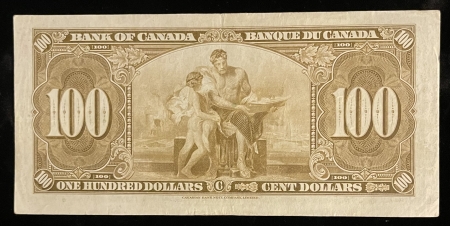 New Store Items CANADA 1937 $100 “BANK OF CANADA” BANKNOTE, #BC27b, B/J, CHOICE VF & FRESH!