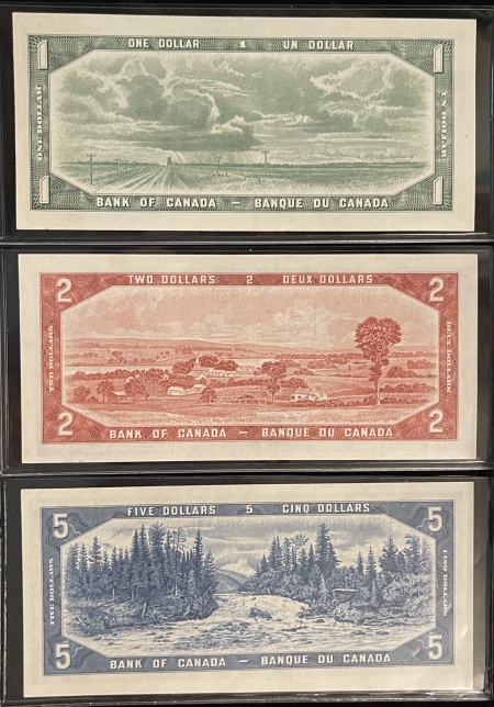 New Store Items CANADA 1954 $1-$50 TYPE SET, BC-37 THROUGH BC-42 (6 NOTES), XF-CU & FRESH!