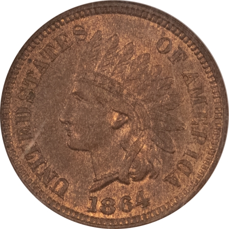 New Store Items 1864 INDIAN CENT, BRONZE – NGC MS-62 BN, LUSTROUS LOOKS CHOICE!