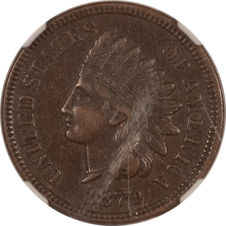 New Store Items 1870 INDIAN HEAD CENT – NGC XF-40 BN, REALLY NICE QUALITY!
