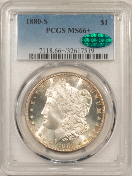 New Store Items 1880-S MORGAN DOLLAR – PCGS MS-66+, CAC APPROVED! AWESOME PQ HEADLIGHT!