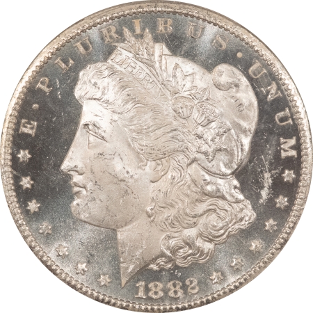 New Store Items 1882-CC MORGAN DOLLAR – PCGS MS-64DMPL, CAC APPROVED! PQ! BLACK & WHITE!