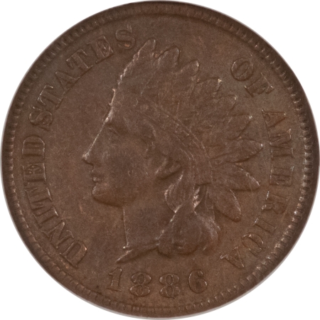 New Store Items 1886 INDIAN HEAD CENT, TYPE I – NGC VF-35 BN