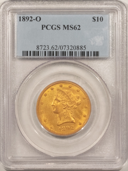 New Store Items 1892-O $10 LIBERTY GOLD EAGLE – PCGS MS-62, VERY FRESH & PQ!