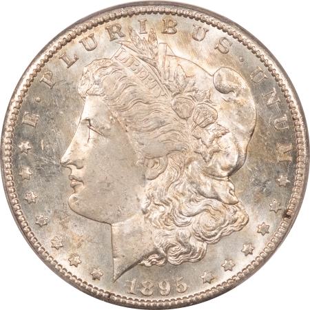 Dollars 1895-S MORGAN DOLLAR – PCGS MS-64, ORIGINAL FROSTY & LUSTROUS! KEY-DATE!