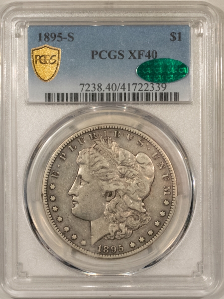 CAC Approved Coins 1895-S MORGAN DOLLAR – PCGS XF-40, FRESH, SUPER PQ, RARE DATE & CAC APPROVED!