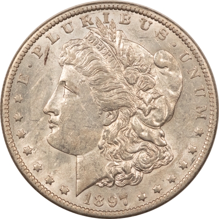 Morgan Dollars 1897-O MORGAN DOLLAR, FLASHY, FRESH ABOUT UNCIRCULATED