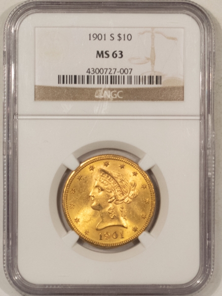 New Store Items 1901-S $10 LIBERTY HEAD GOLD – NGC MS-63