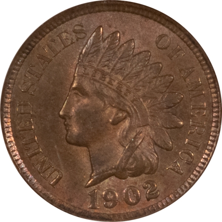 Indian 1902 INDIAN HEAD CENT – NGC MS-64 BN, PREMIUM QUALITY, OLD FATTIE & GEM!