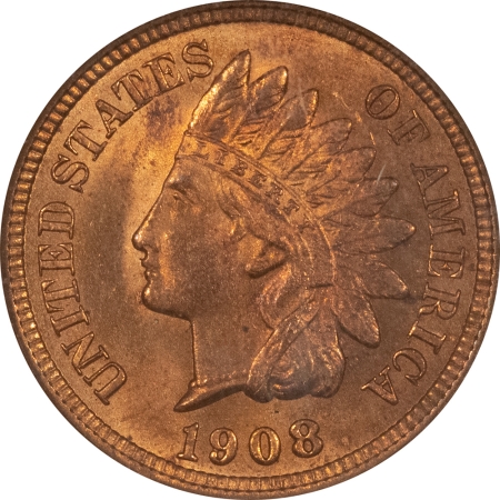 New Store Items 1908 INDIAN HEAD CENT – NGC MS-65 RB, NICE GEM!