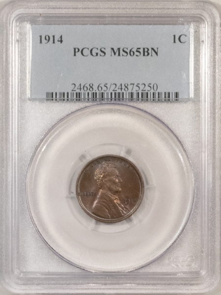 New Store Items 1914 LINCOLN CENT – PCGS MS-65 BN GEM PRETTY!