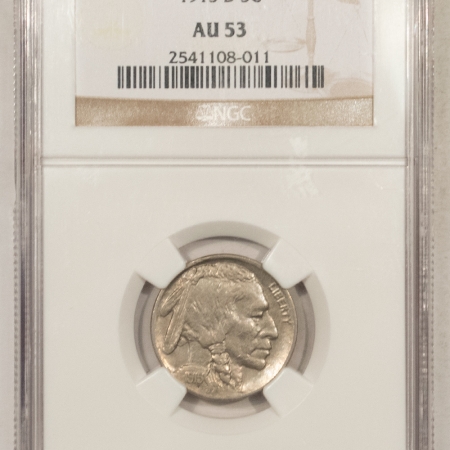 U.S. Certified Coins 1915-D BUFFALO NICKEL – NGC AU-53, SHARP STRIKE!