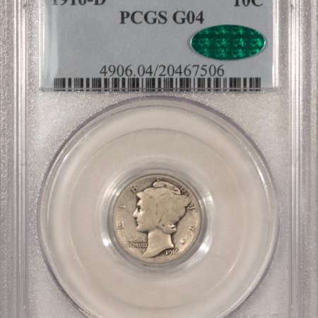 New Store Items 1916-D MERCURY DIME – PCGS G-4, CAC APPROVED! VIRTUALLY PERFECT!