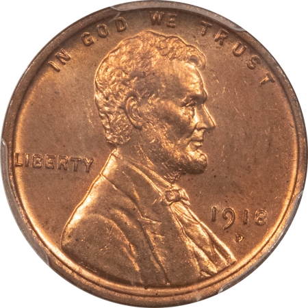 New Store Items 1918-D LINCOLN CENT – PCGS MS-64 RD, ORIGINAL LUSTROUS & SCARCE AS A FULL RED!