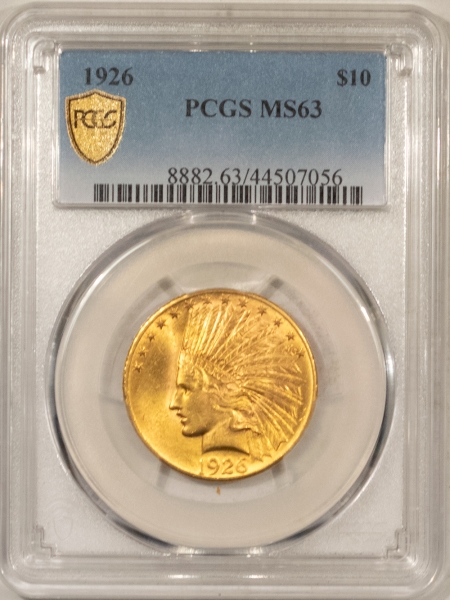 New Store Items 1926 $10 INDIAN HEAD GOLD – PCGS MS-63, CHOICE!