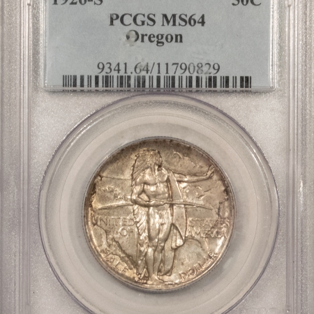 New Certified Coins 1926-S OREGON COMMEMORATIVE HALF DOLLAR – PCGS MS-64, PQ! CRUSTY ORIGINAL, GEM!