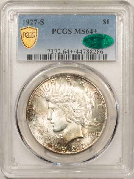 New Store Items 1927-S PEACE DOLLAR – PCGS MS-64+ FRESH & PQ W/ HEADLIGHT LUSTER & CAC APPROVED!