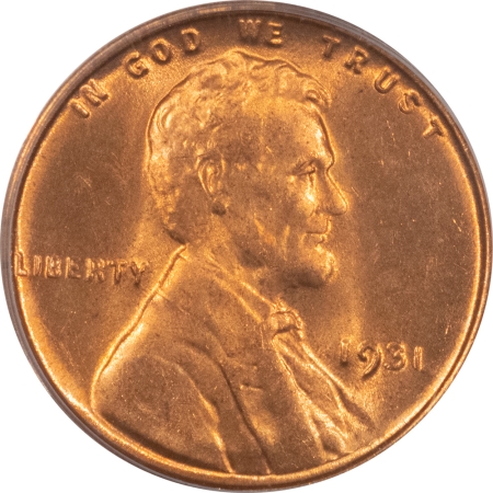 New Store Items 1931 LINCOLN CENT PCGS MS-64 RD, FLASHY & PQ, LOOKS GEM!