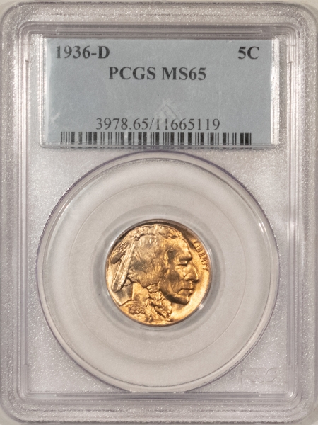 New Store Items 1936-D BUFFALO NICKEL – PCGS MS-65, MS-66 QUALITY!