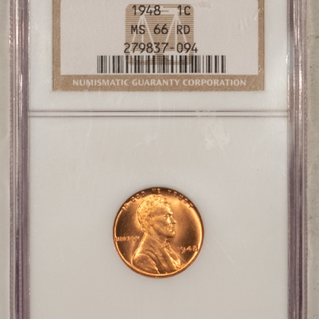 Lincoln Cents (Wheat) 1948 LINCOLN CENT – NGC MS-66 RD