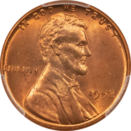 New Store Items 1952 LINCOLN CENT PCGS MS-66 RD, BLAZING ORIGINAL RED