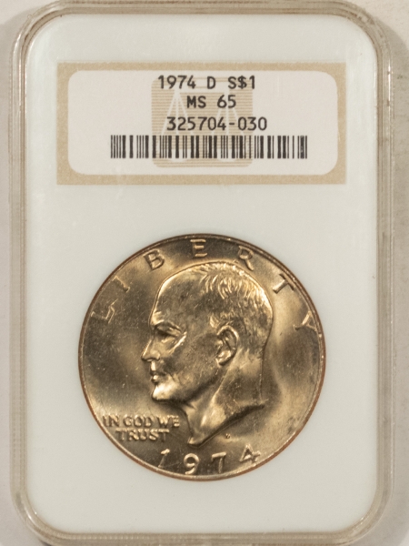 New Store Items 1974-D EISENHOWER DOLLAR – NGC MS-65, FATTIE AND PREMIUM QUALITY!