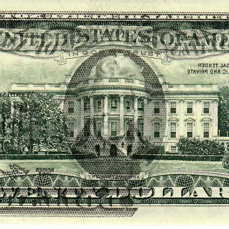 Small Federal Reserve Notes 1993 $20 FEDERAL RESERVE NOTE ERROR, FRONT TO BACK DARK OFFSET PRINTING CRISP CU