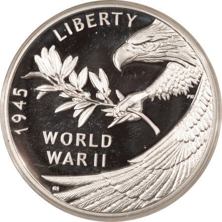 New Store Items 2020 END OF WORLD WAR II 75TH ANNIVERSARY SILVER MEDAL, GEM PROOF, US MINT PKG