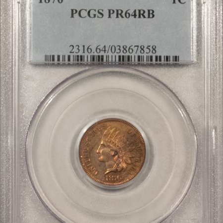 Indian 1876 PROOF INDIAN CENT – PCGS PR-64 RB