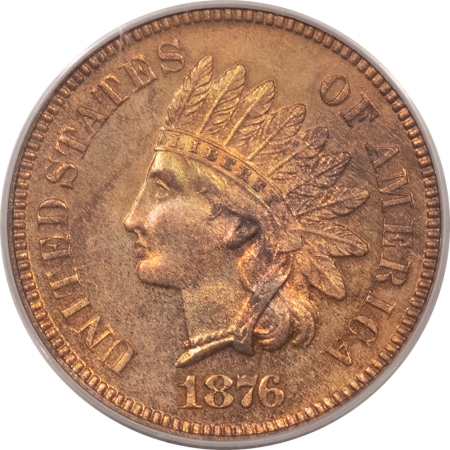 New Store Items 1876 PROOF INDIAN CENT – PCGS PR-64 RB