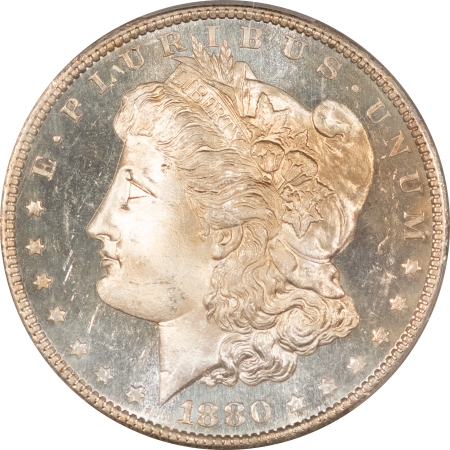 Morgan Dollars 1880-S MORGAN DOLLAR – PCGS MS-66 PL, PROOFLIKE, PREMIUM QUALITY, VIRTUALLY DMPL