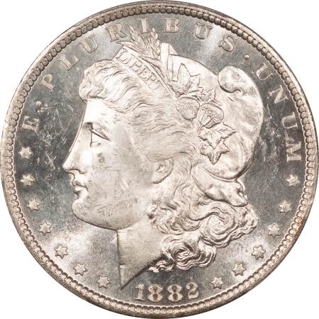 Morgan Dollars 1882-CC MORGAN DOLLAR – PCGS MS-63 PL, PROOFLIKE & FLASHY! NICE CONTRAST!