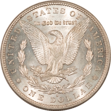 Morgan Dollars 1888-S MORGAN DOLLAR, FLASHY UNCIRCULATED, NEARLY CHOICE!