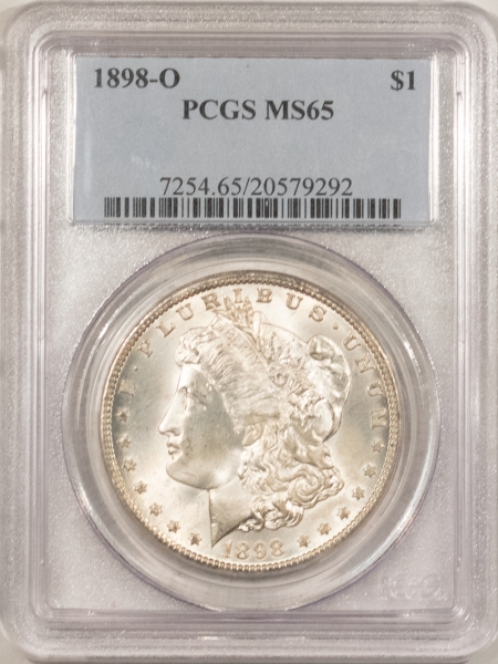 Morgan Dollars 1898-O MORGAN DOLLAR – PCGS MS-65, FRESH, FLASHY GEM!