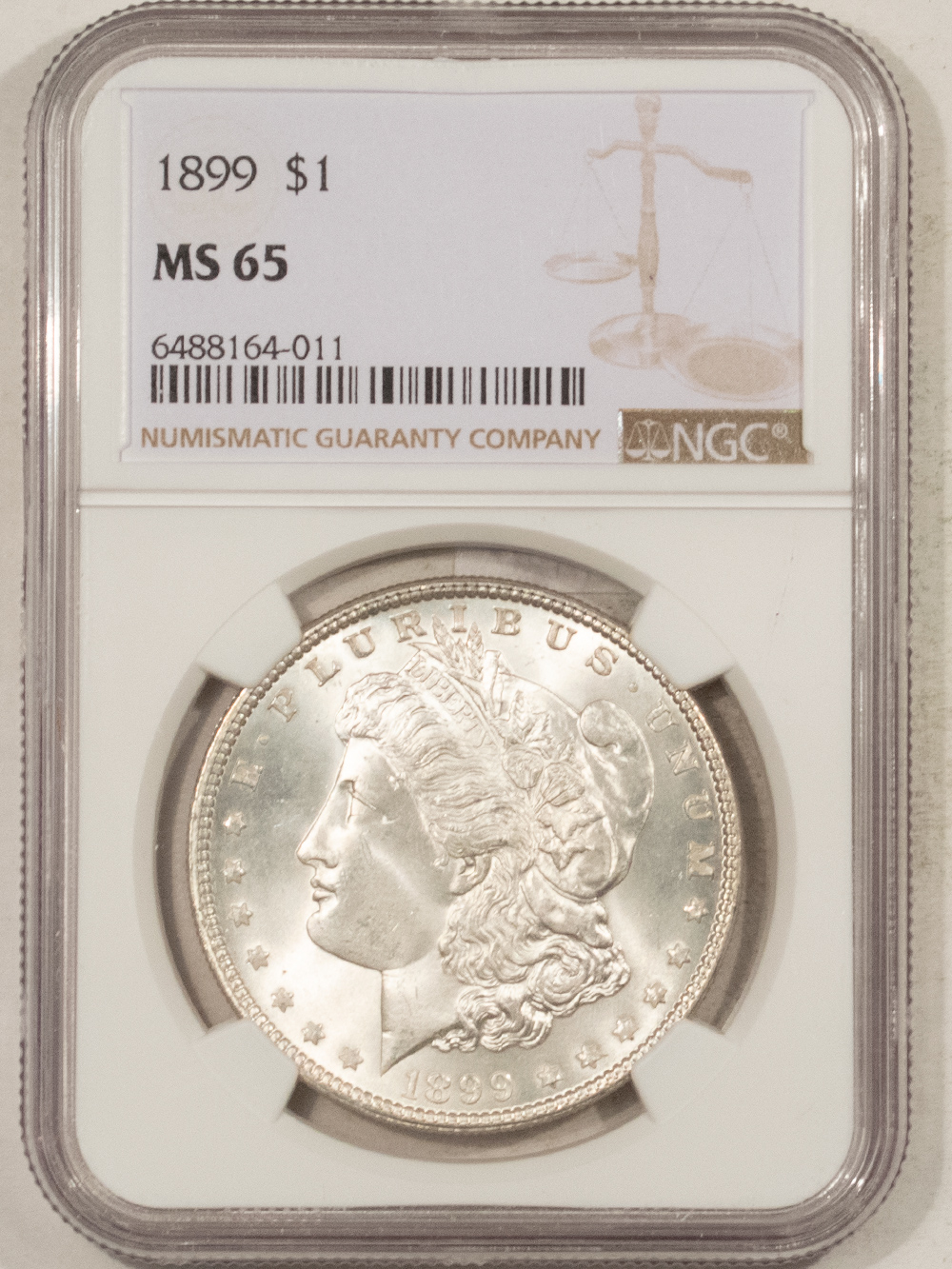 1899 MORGAN DOLLAR - NGC MS-65, BLAZING WHITE & PREMIUM QUALITY! - The ...