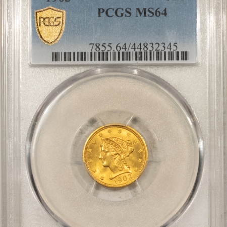 U.S. Certified Coins 1903 $2.50 LIBERTY HEAD GOLD – PCGS MS-64, FRESH & NEAR GEM!