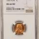 Lincoln Cents (Wheat) 1909 VDB LINCOLN CENT – NGC MS-64 RD, BLAZING RED!