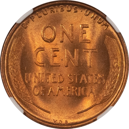 Lincoln Cents (Wheat) 1909 VDB LINCOLN CENT – NGC MS-66 RD, BLAZING RED!