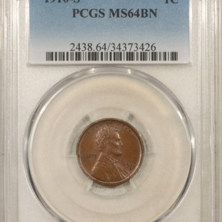 New Store Items 1910-S LINCOLN CENT – PCGS MS-64 BN, LOOKS GEM & PREMIUM QUALITY!