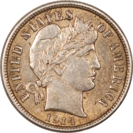 U.S. Uncertified Coins 1914-D BARBER DIME – HIGH GRADE NEARLY UNC – LOOKS CHOICE ORIGINAL & FRESH!