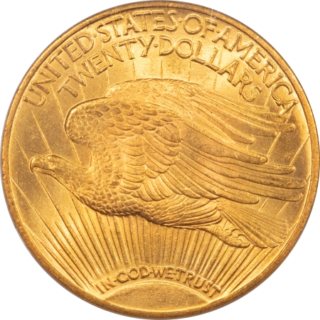 $20 1924 $20 ST GAUDENS GOLD – PCGS MS-65, OLDER HOLDER, GEM!