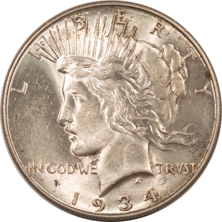 New Store Items 1934-D PEACE DOLLAR – HIGH GRADE NEARLY UNC, LOOKS CHOICE!