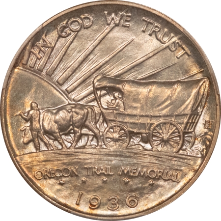 New Certified Coins 1936 OREGON COMMEMORATIVE HALF DOLLAR – PCGS MS-67, SUPERB & PRETTY!
