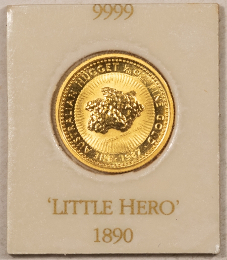 New Store Items 1987 AUSTRALIA $15 1/10 OZ GOLD NUGGET KM-89, GEM BU
