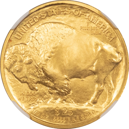 New Store Items 2008-W 1/2 OZ $25 AMERICAN GOLD BUFFALO .9999 FINE – NGC MS-69, LOOKS PERFECT!