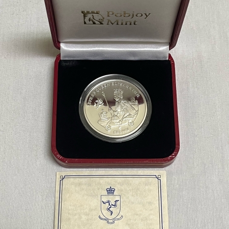 New Store Items 2012 ISLE OF MAN 1/2 CROWN LIFE OF QUEEN ELIZABETH SILVER GEM PROOF W/BOX & COA
