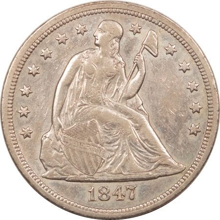 New Store Items 1847 SEATED LIBERTY DOLLAR – HIGH GRADE CIRCULATED EXAMPLE, STRONG DETAILS!