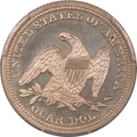 Liberty Seated Quarters 1859 PROOF SEATED LIBERTY QUARTER – PCGS PR-62, VIRTUALLY CAMEO, PREMIUM QUALITY